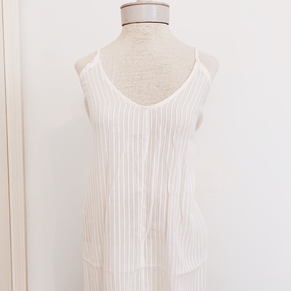 White linen maxi dress